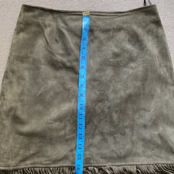 Suede Fringe Skirt - Picture 4 of 6